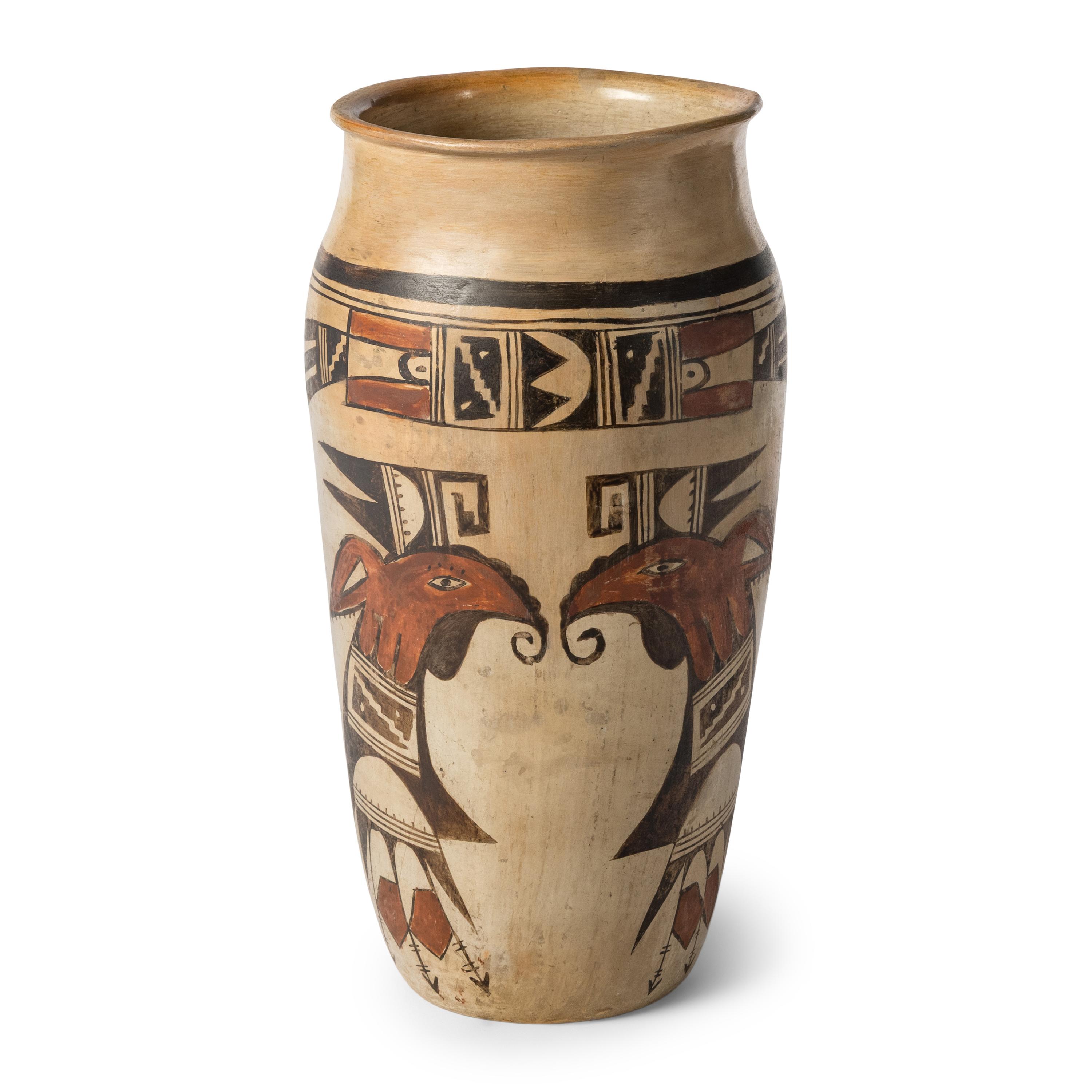 Hopi Pottery Vase, with Birds