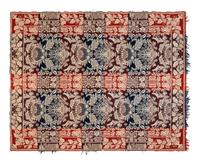 A Red, White, and Blue Patriotic Jacquard Woven Coverlet