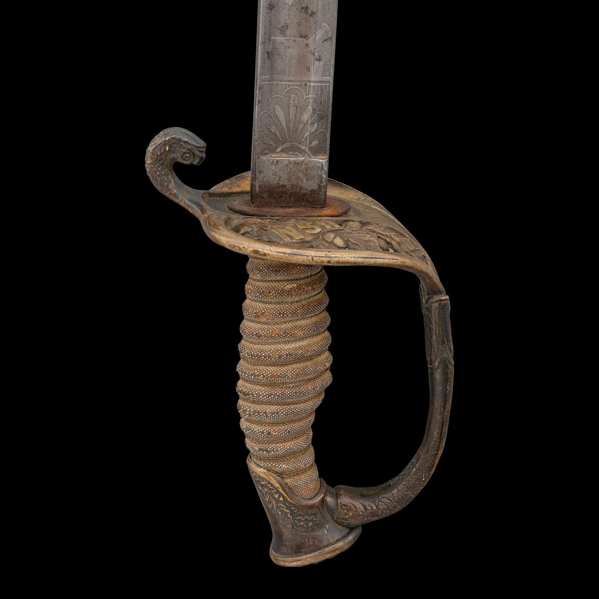 US Model 1852 Naval Officers Sword Presented to Medal of Honor Recipient Edwin Smith