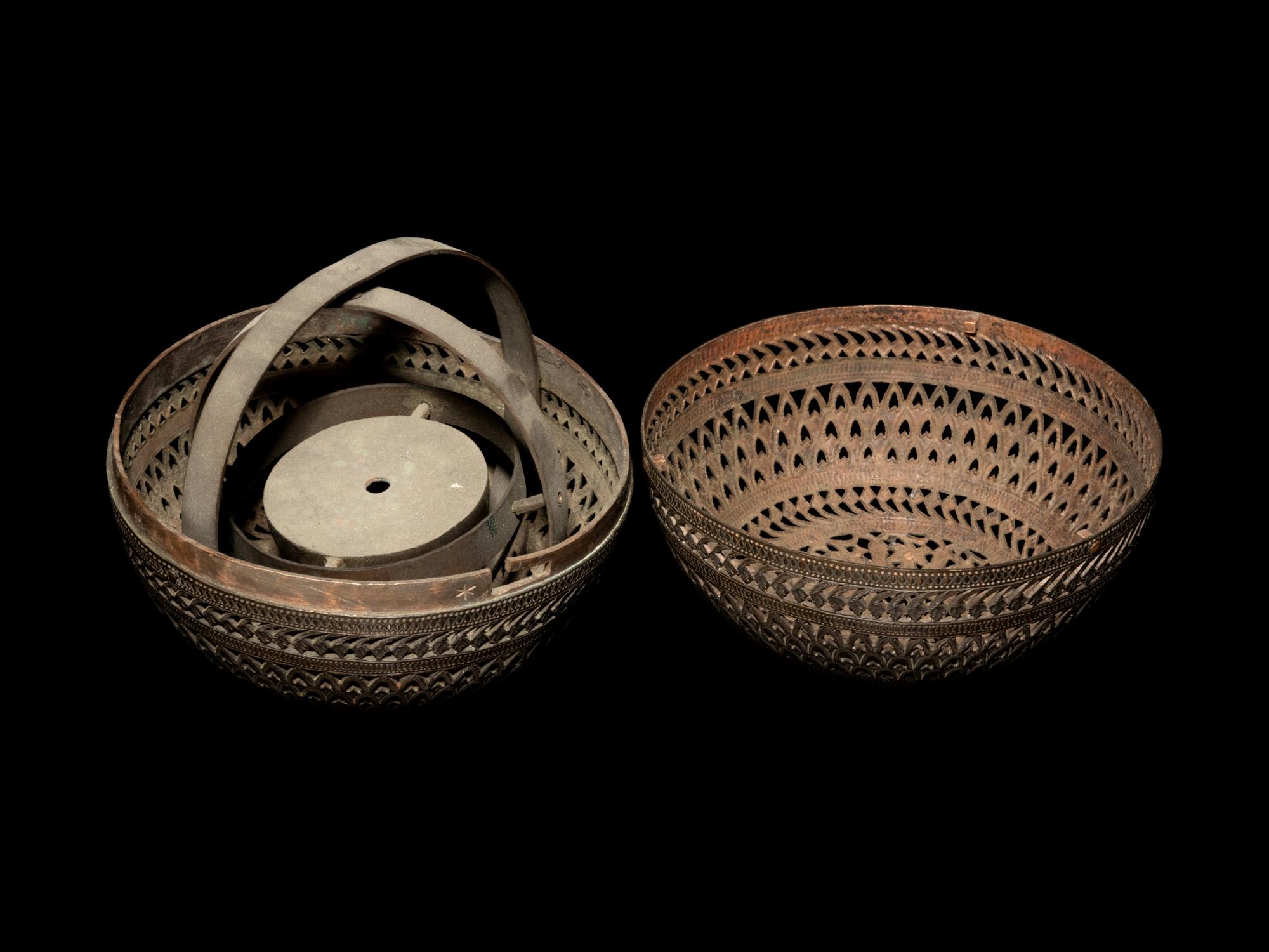 Nine Chinese Bronze Incense Wares