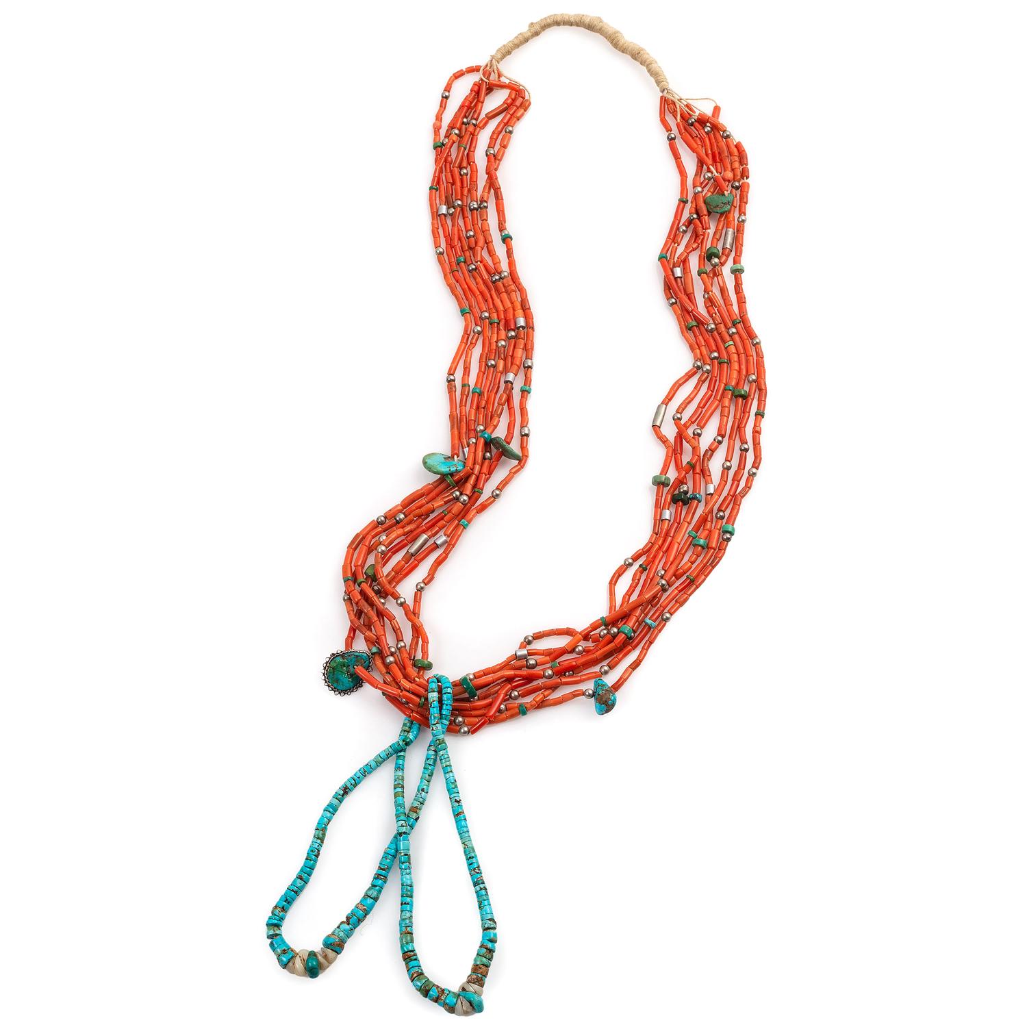 Pueblo Eight-Strand Necklace, with Joclas