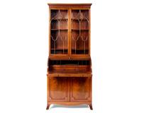 A George III Style Mahogany Secretary Bookcase