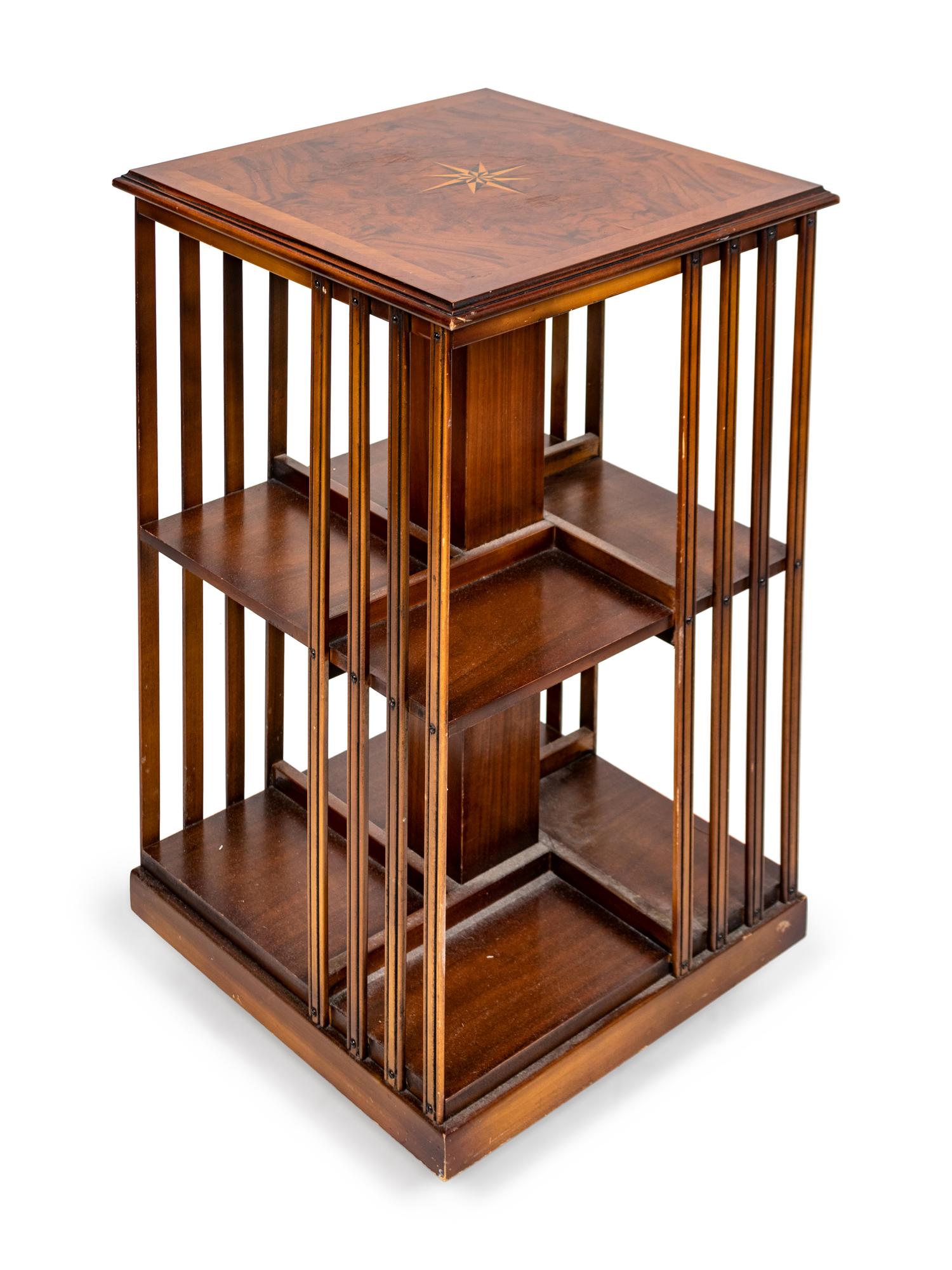 A Georgian Style Mahogany Revolving Bookcase