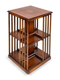 A Georgian Style Mahogany Revolving Bookcase