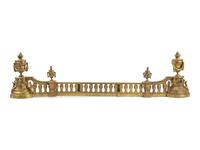 A Louis XVI Style Gilt Bronze Fire Fender