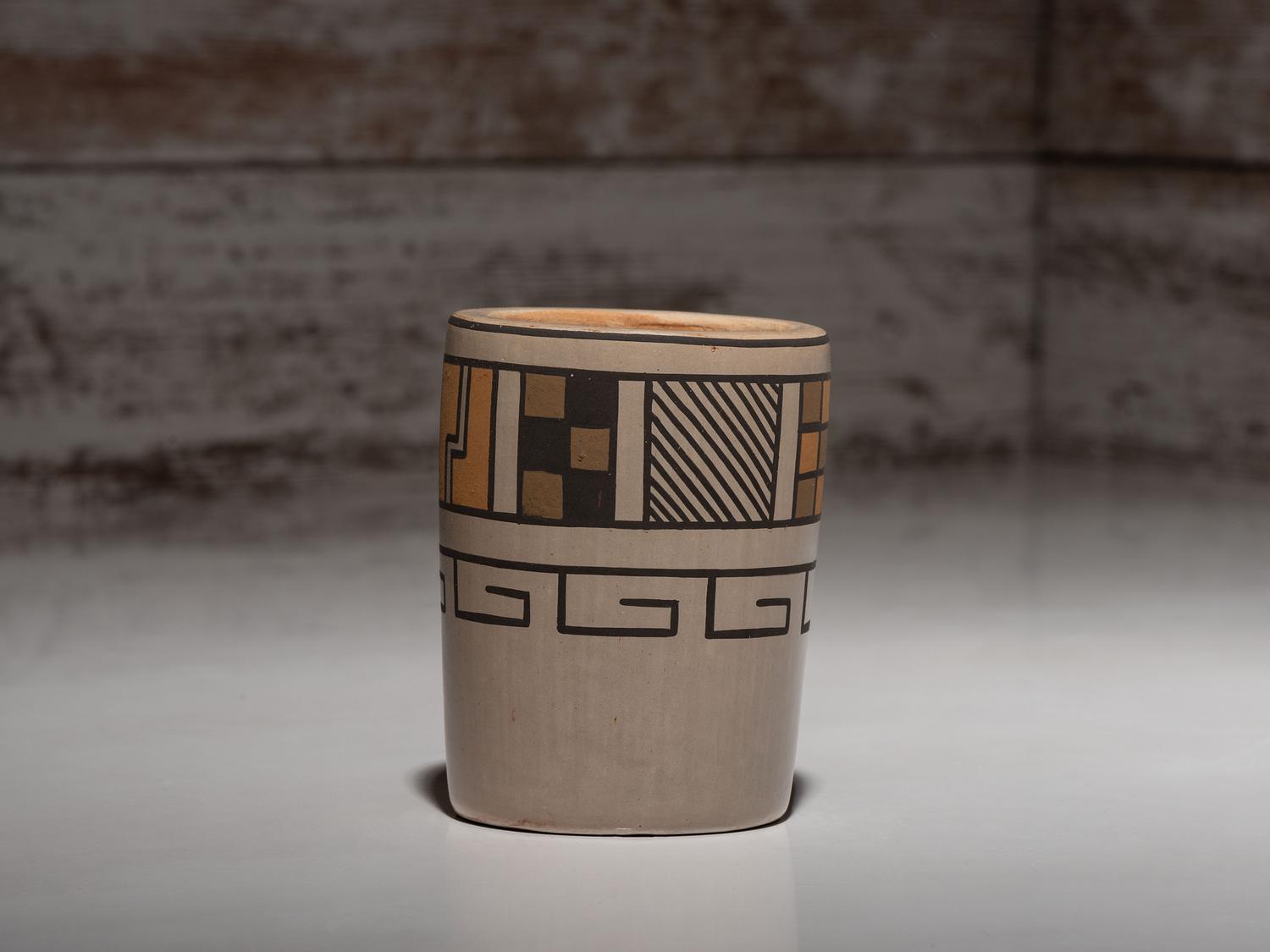 Polished Polychrome Pottery Cup