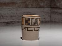 Polished Polychrome Pottery Cup
