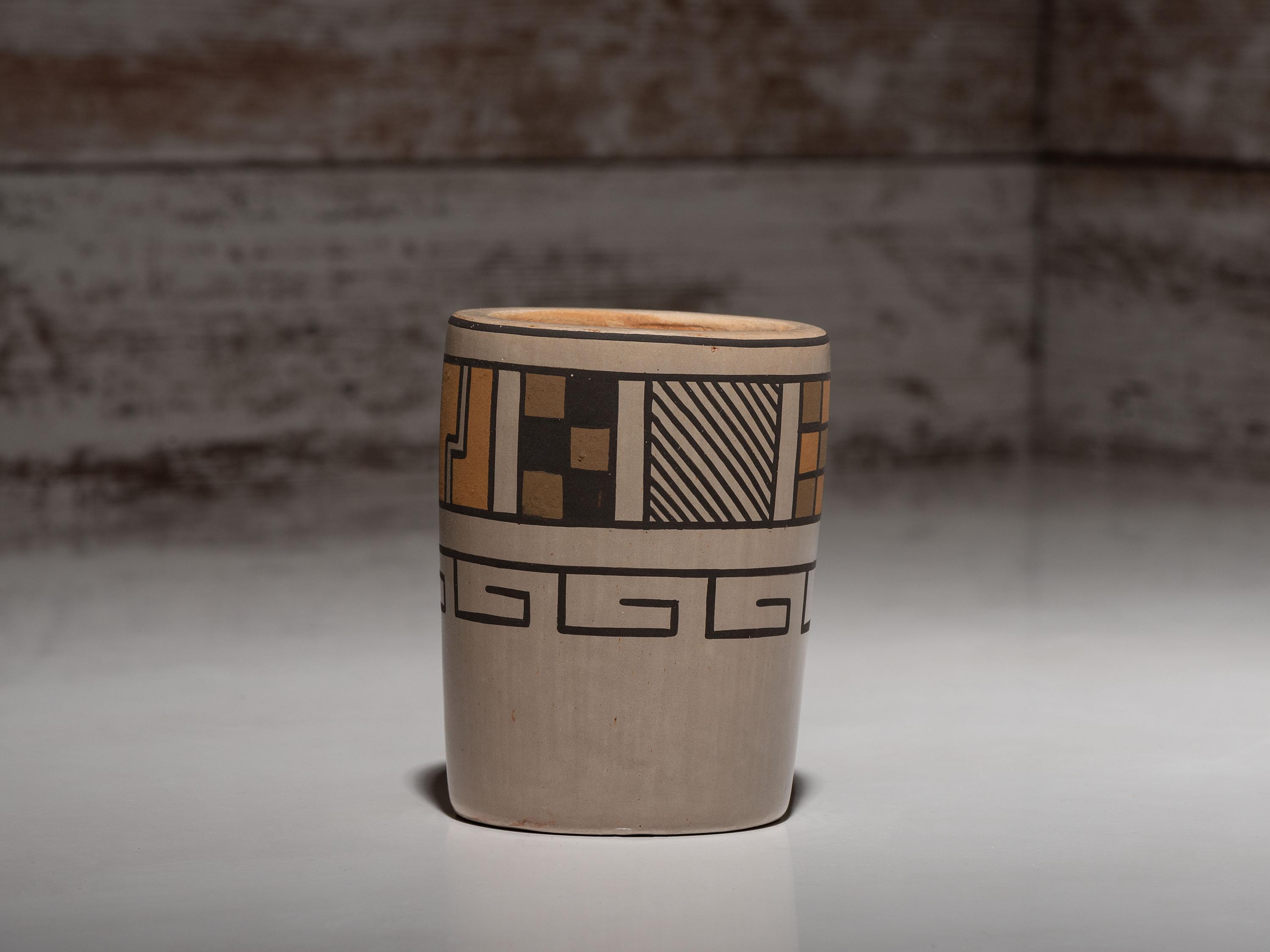 Polished Polychrome Pottery Cup