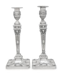 A Pair of Victorian Silver Candlesticks