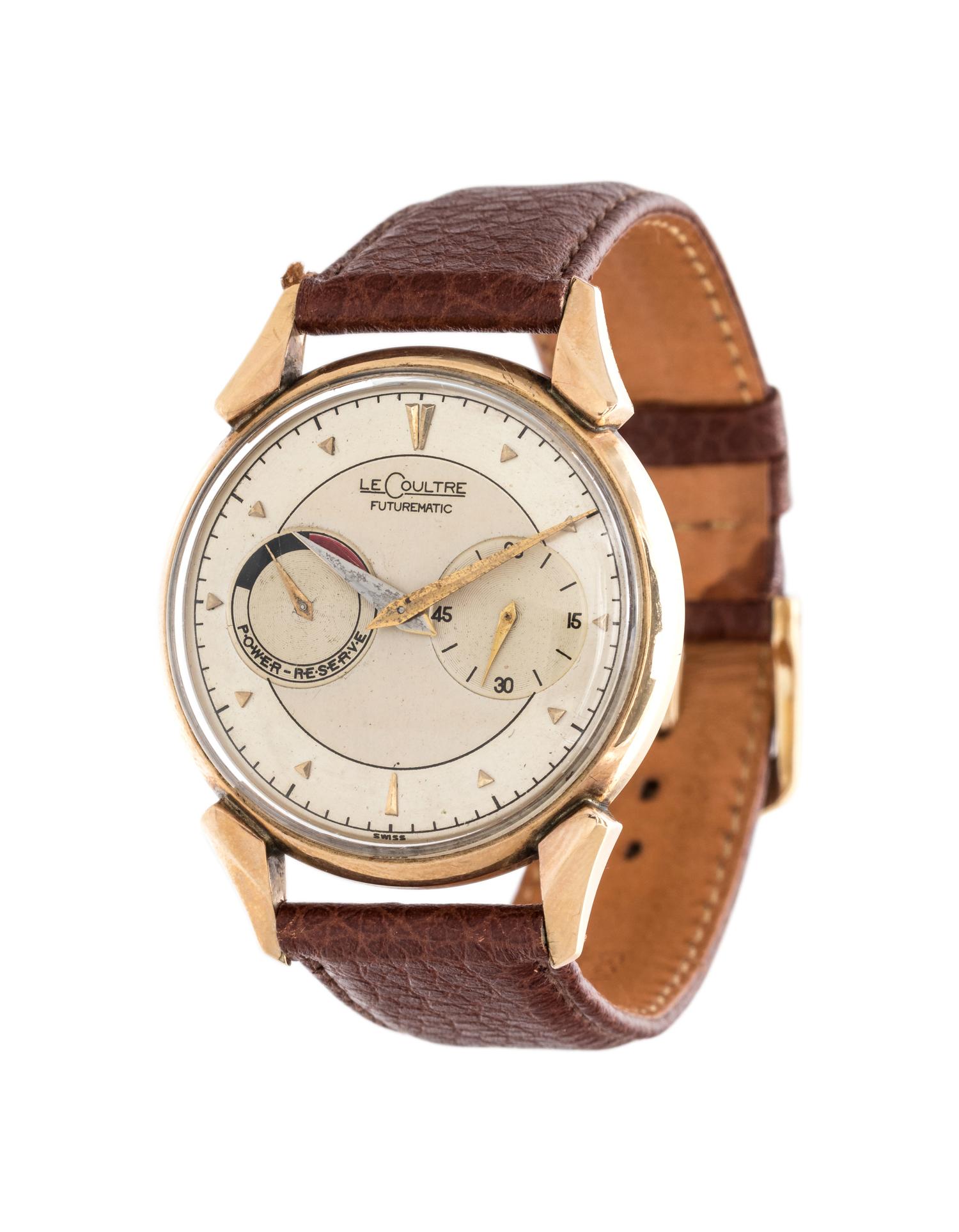 JAEGER-LeCOULTRE, VINTAGE, 10K GOLD-FILLED 'FUTUREMATIC' WRISTWATCH