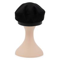 Hermès, Black Cashmere & Leather Beret