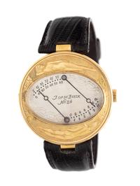 JOZEF OP DE BEECK, 18K YELLOW GOLD DOUBLE RETROGRADE 'ROMANTIC' WATCH