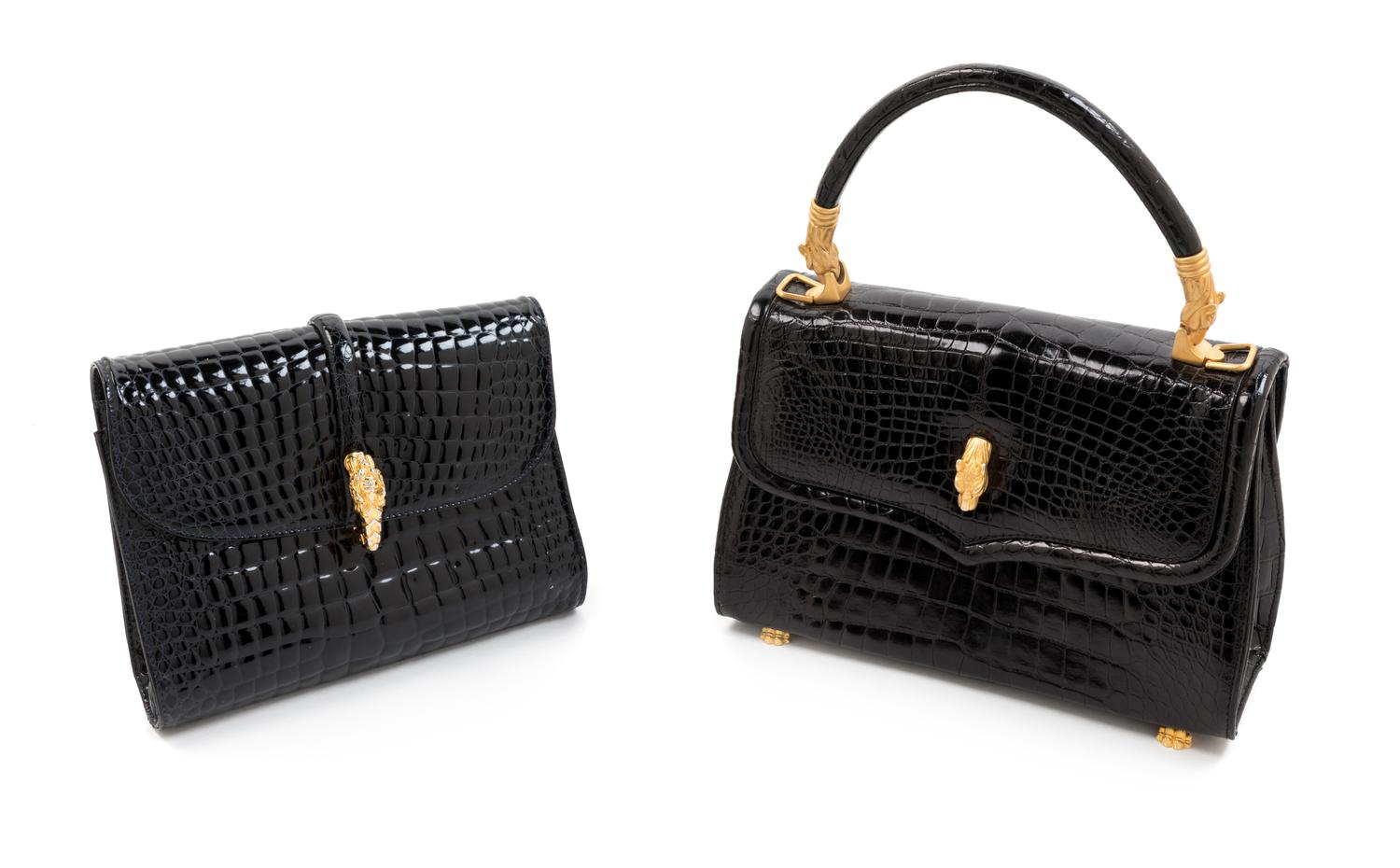 Two Vintage Leather Bags, Made in Italy, 1950-70s