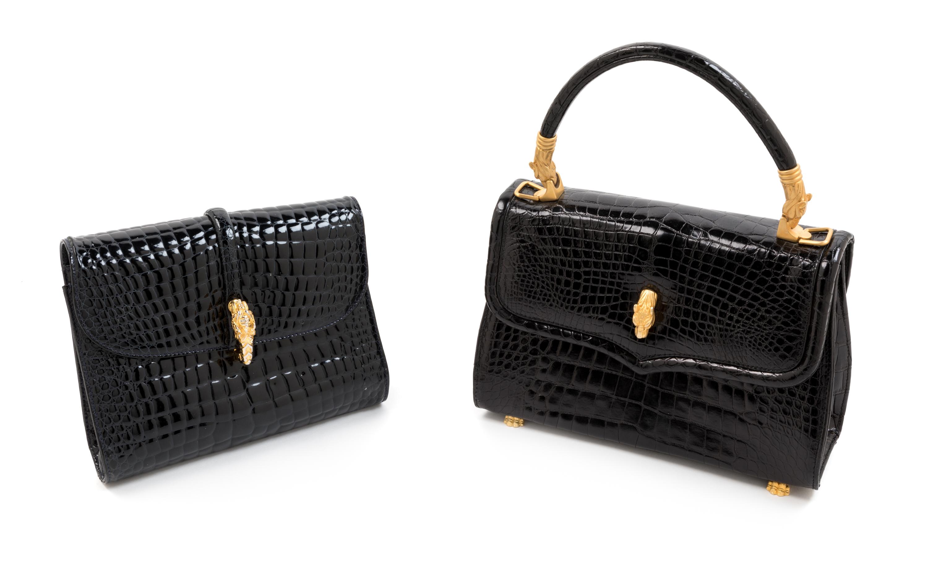 Two Vintage Leather Bags, Made in Italy, 1950-70s