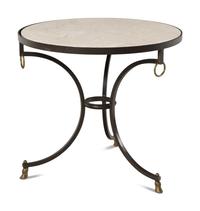 A Steel, Glass, and Marble Gueridon