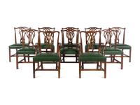 A Set of Ten George III Style Mahogany Dining Chairs