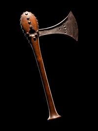 A Songye Wood and Metal Axe
