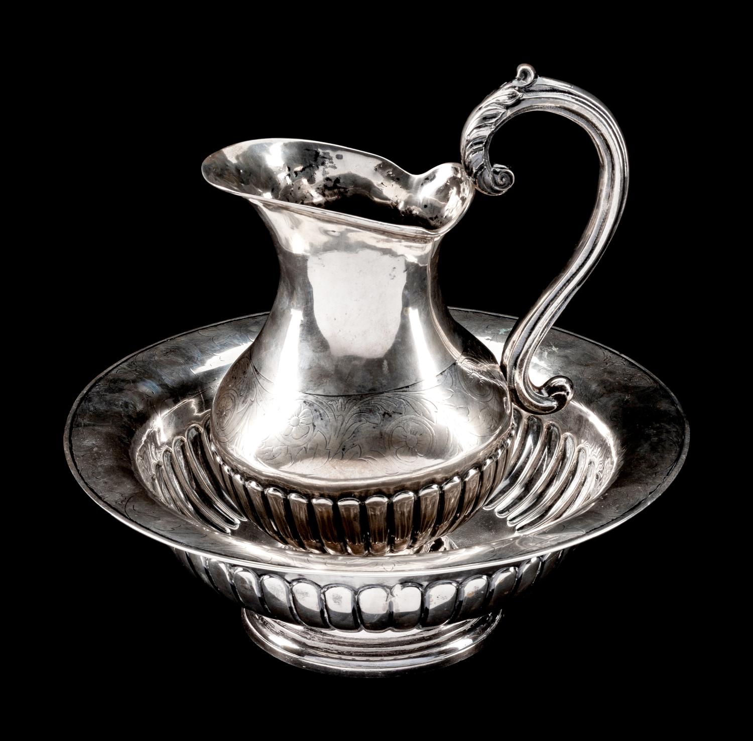 A Continental Silver Basin and Pitcher