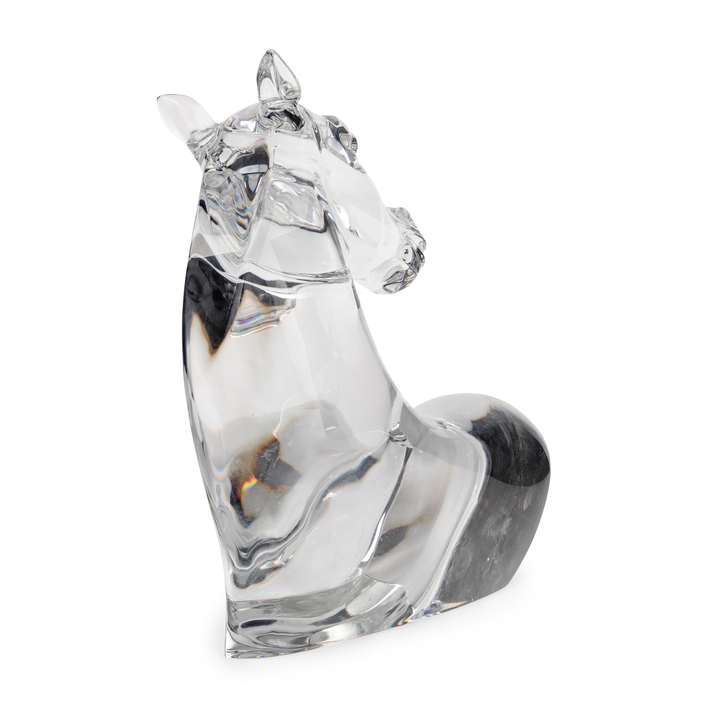 A Lalique Tete de Cheval Sculpture