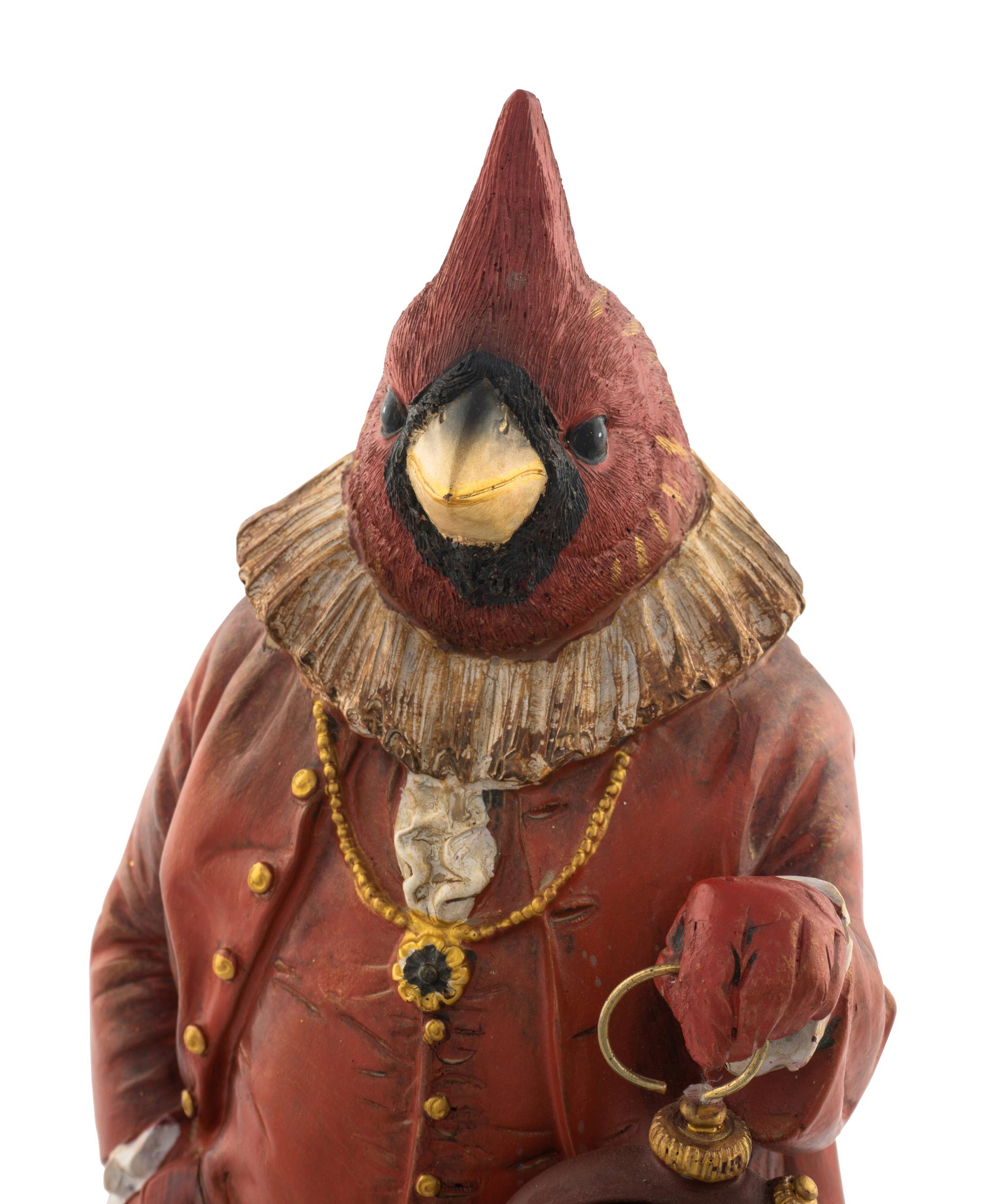 A Polychrome Resin Figural Clock