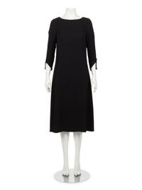 Ralph Rucci Wool Crepe Dress with Ties