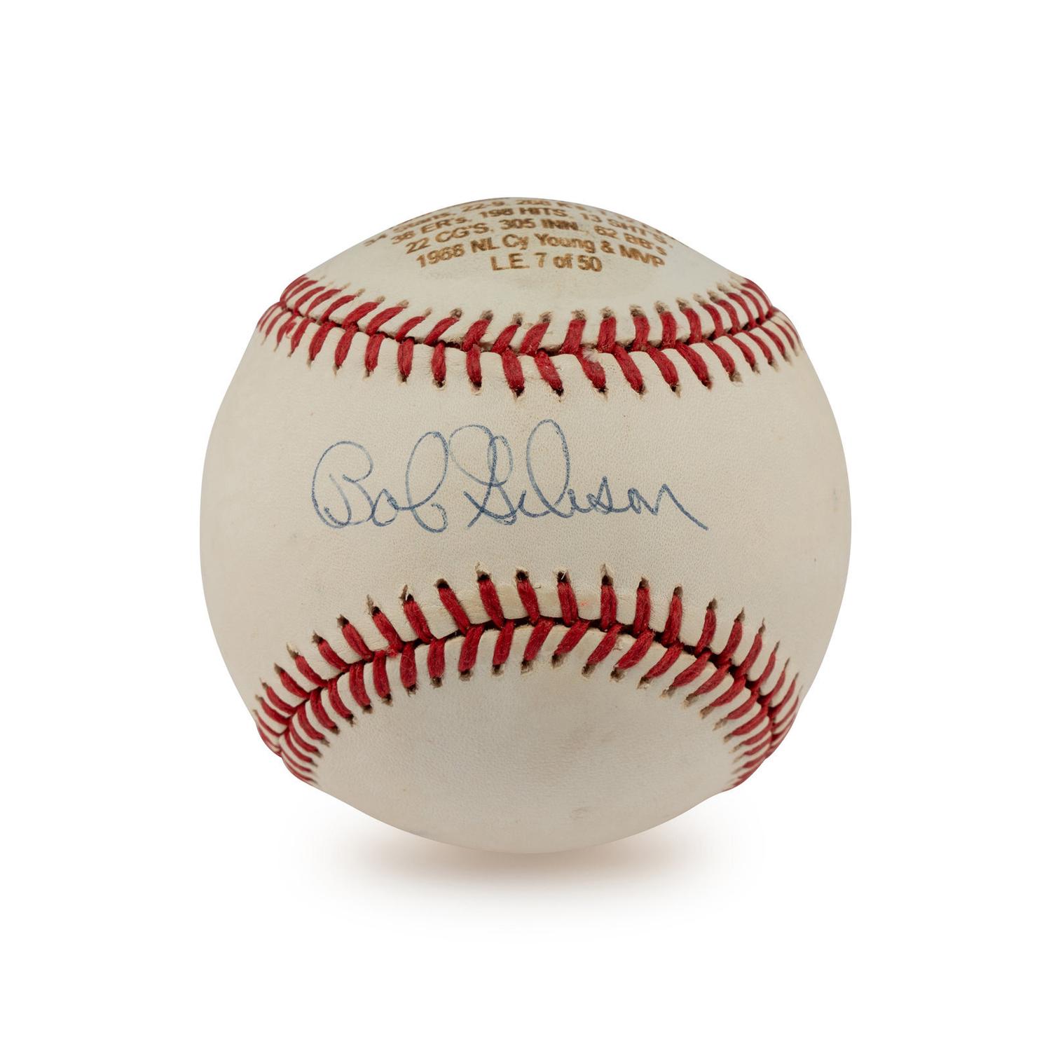 A Group of Bob Gibson Single Signed Autograph Baseballs (Beckett Authentication Services)