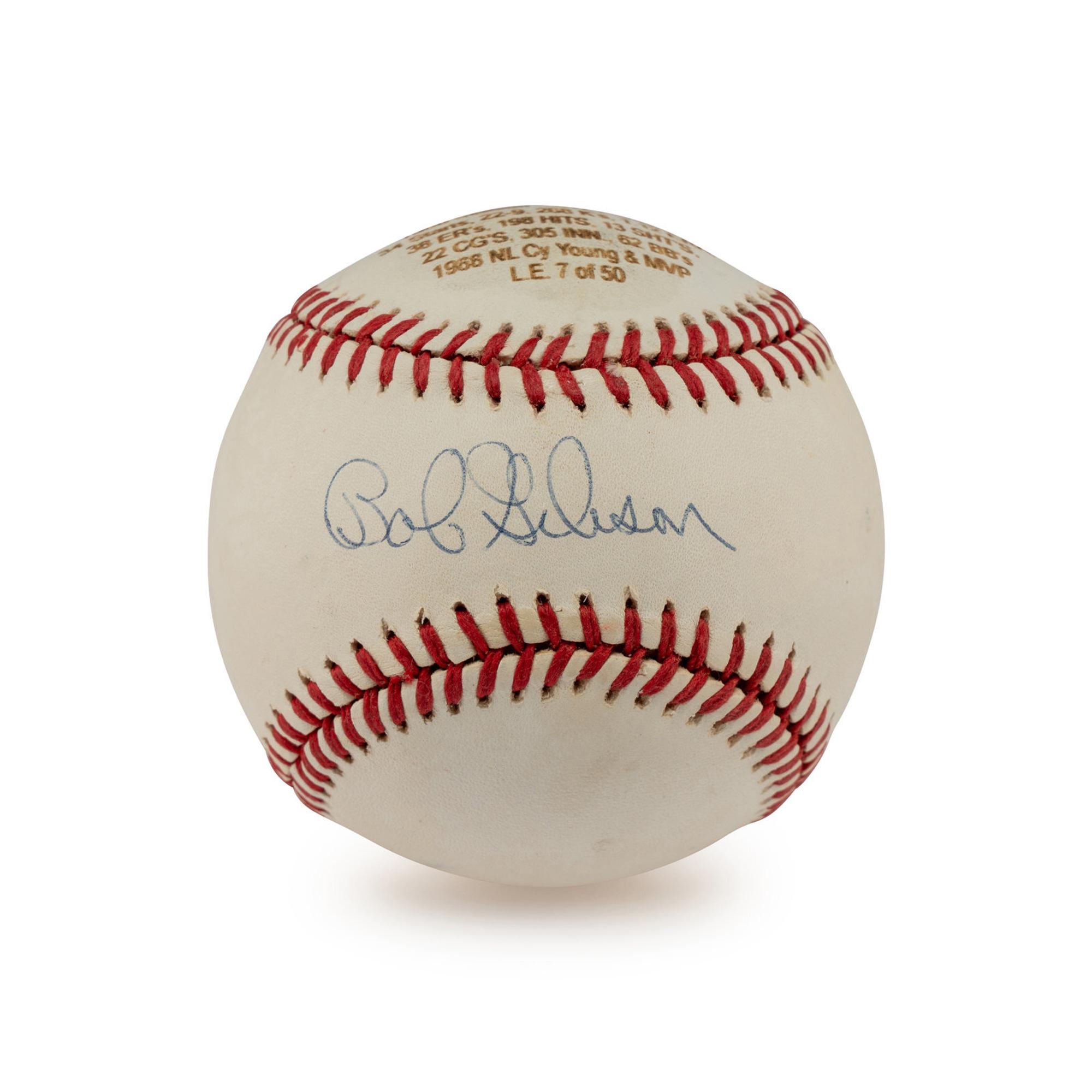 A Group of Bob Gibson Single Signed Autograph Baseballs (Beckett Authentication Services)