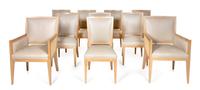 Set of Ten Custom Dining Chairs Mattaliano, USA