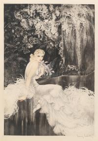 Louis Icart, (French, 1888-1950), Les Orchidées, 1937
