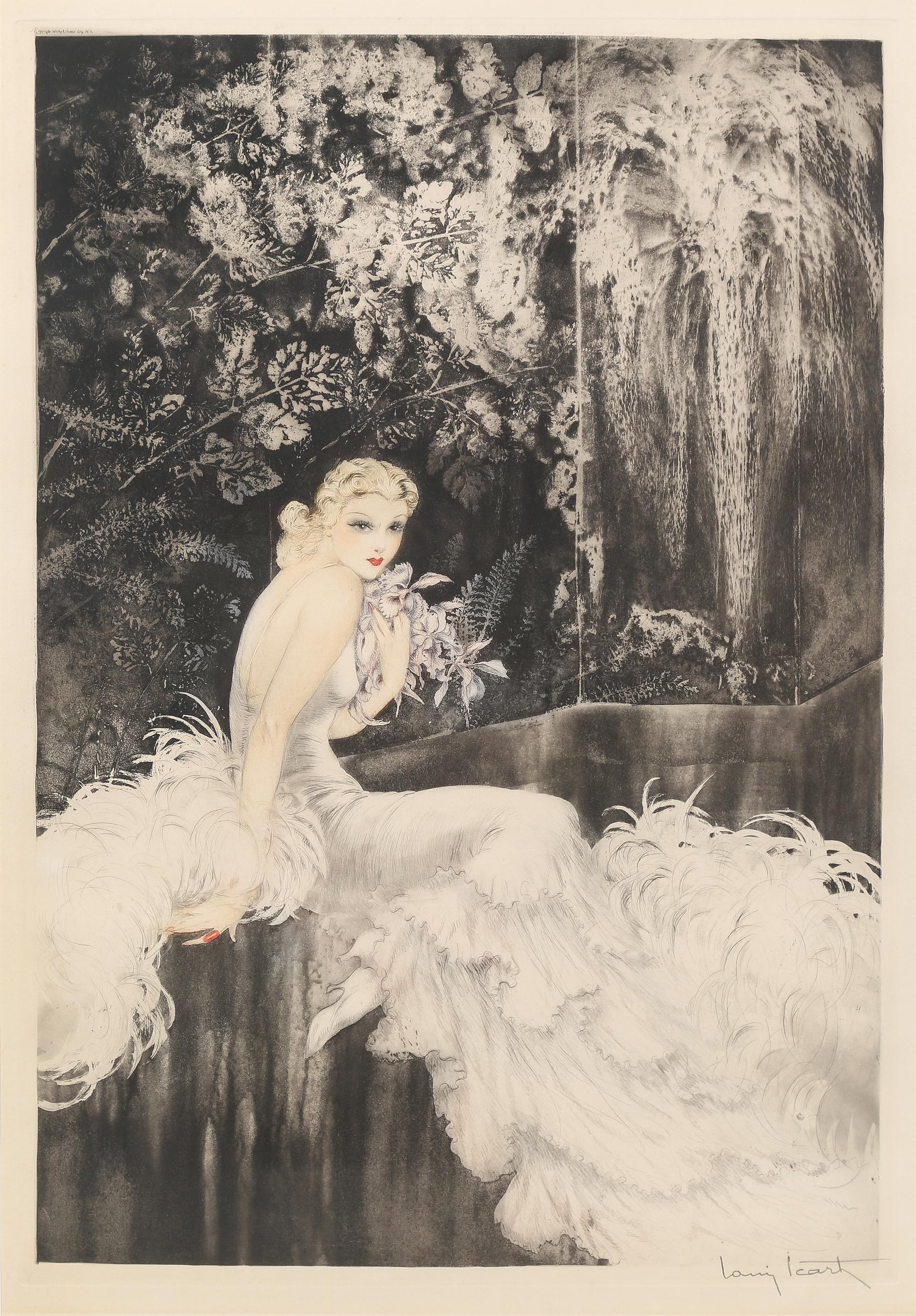 Louis Icart, (French, 1888-1950), Les Orchidées, 1937