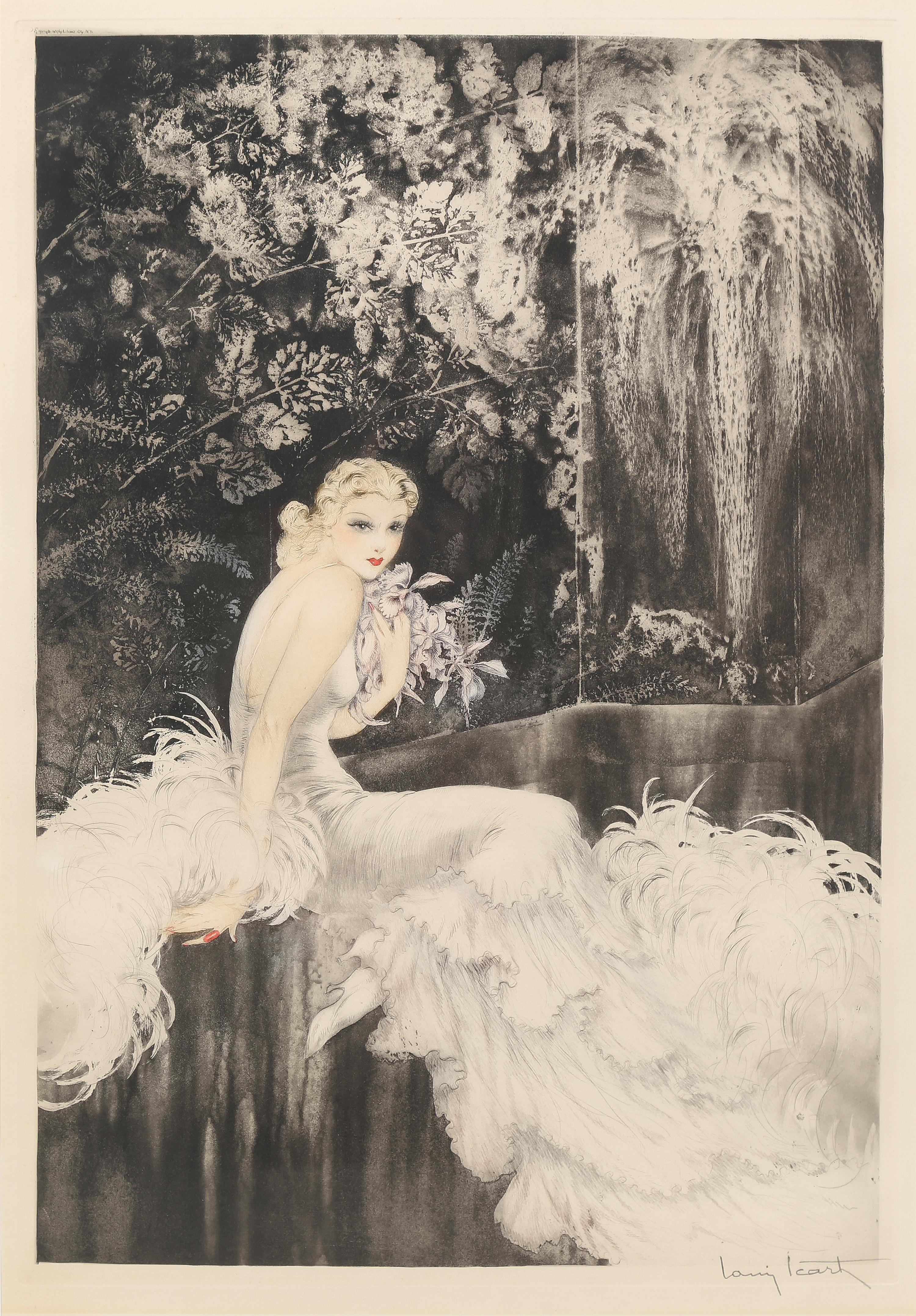 Louis Icart, (French, 1888-1950), Les Orchidées, 1937