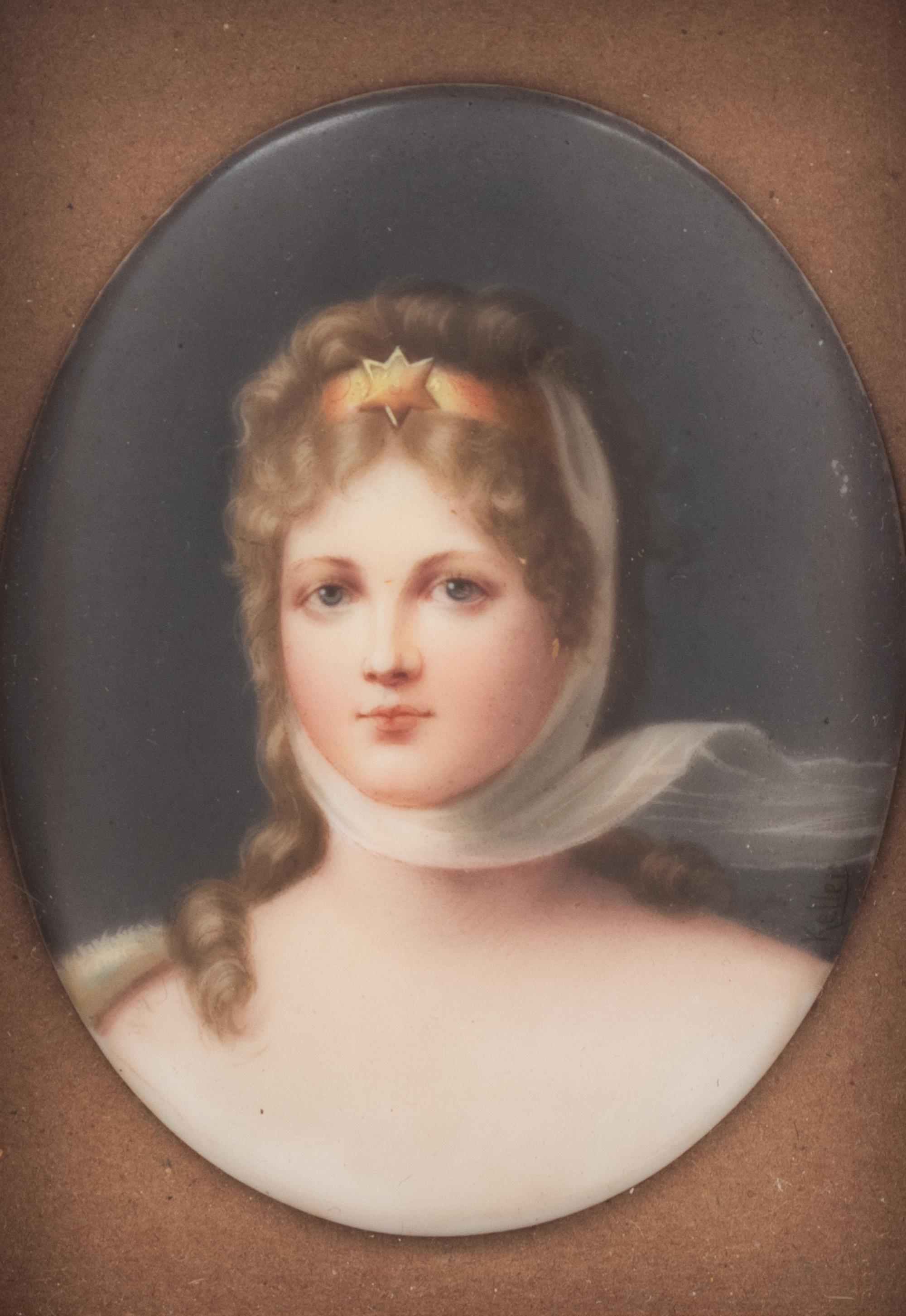 Three Porcelain Portrait Plaques