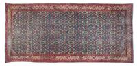 A Mahal Rug 14 feet 9 inches x 6 feet 10 inches.