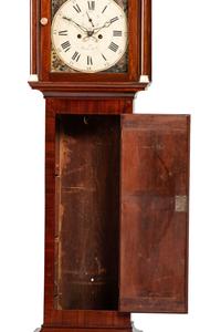 A Chippendale Carved and Bone Mounted Mahogany Tall Case Clock