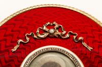 A Vari-Color Gold, Diamond and Guilloché Enamel Picture Frame