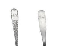 Two Federal Silver Punch Ladles