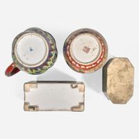 Eleven assorted Chinese export clobbered porcelain table wares 外銷瓷一組十一件 18th to 19th century ???????