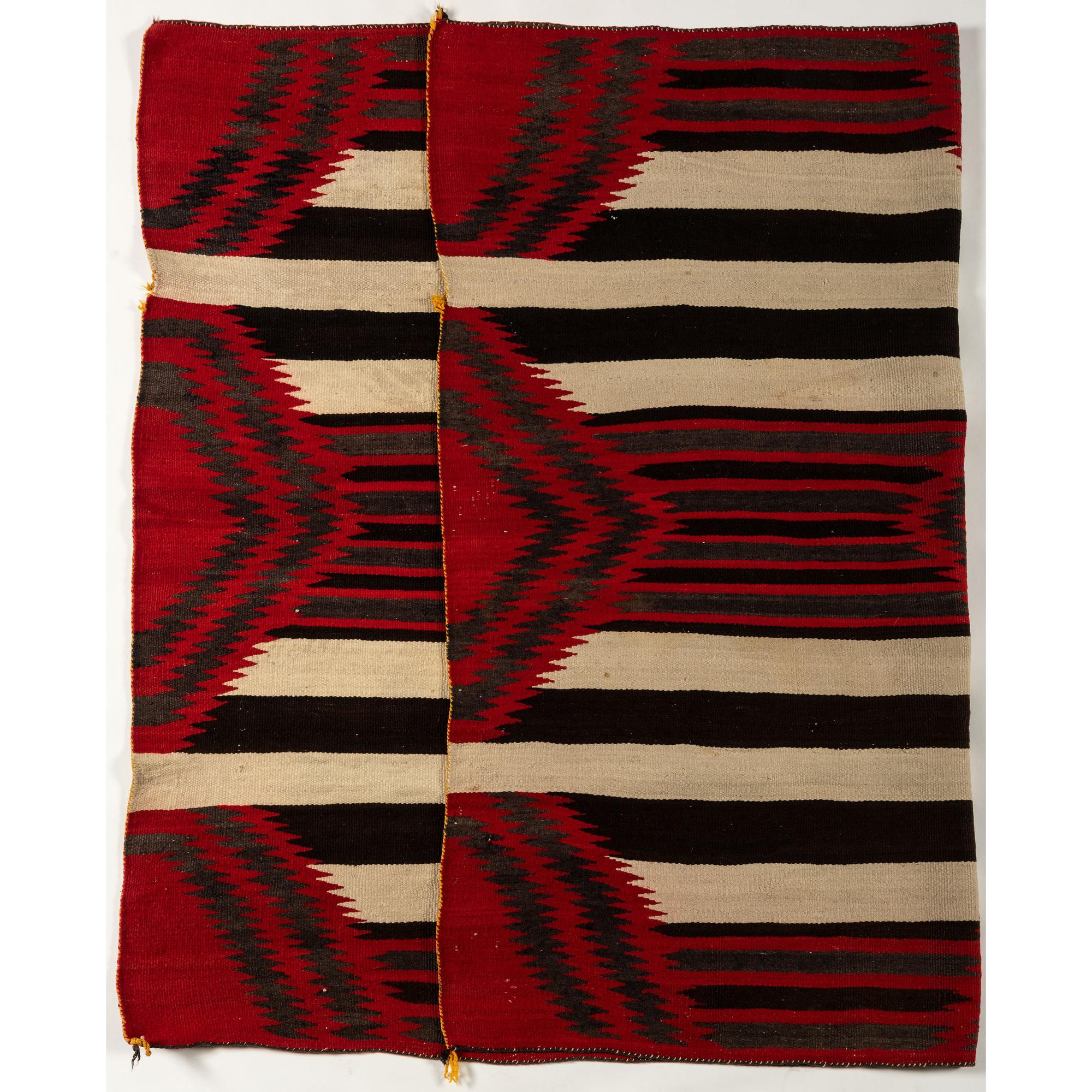 Navajo Third Phase Blanket / Rug, Collected U.S. Special Agent Johnson N. High (1842-1909)