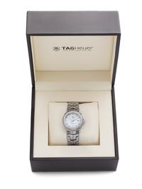 TAG HEUER, STAINLESS STEEL AND DIAMOND 'LINK' WATCH