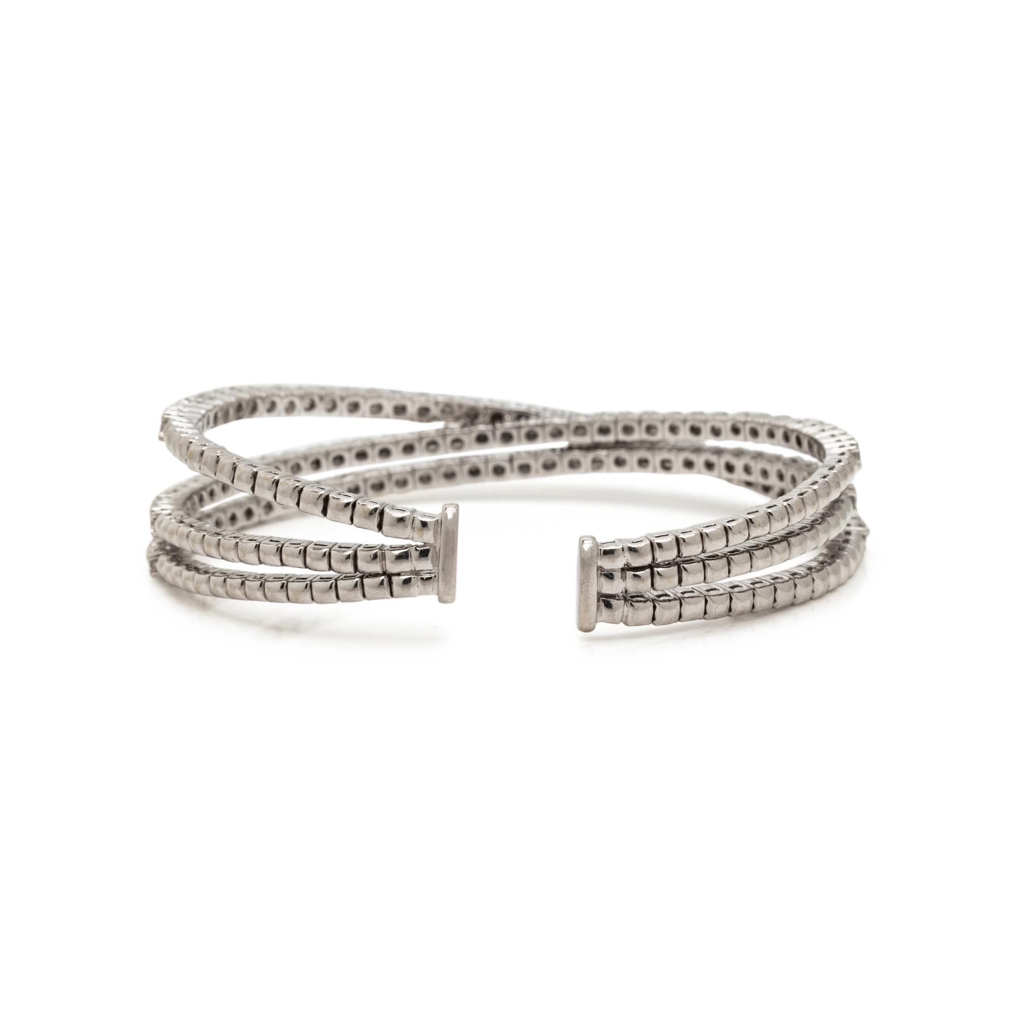 WHITE GOLD AND DIAMOND CUFF BRACELET