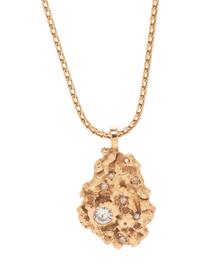 YELLOW GOLD AND DIAMOND PENDANT/NECKLACE