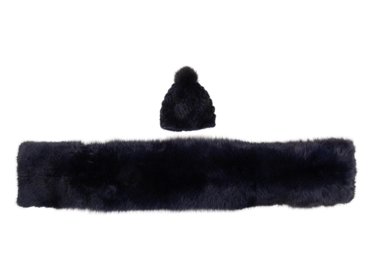 Blue Fox Shrug and Mink Hat, c. 2017 — BNY 164, 187