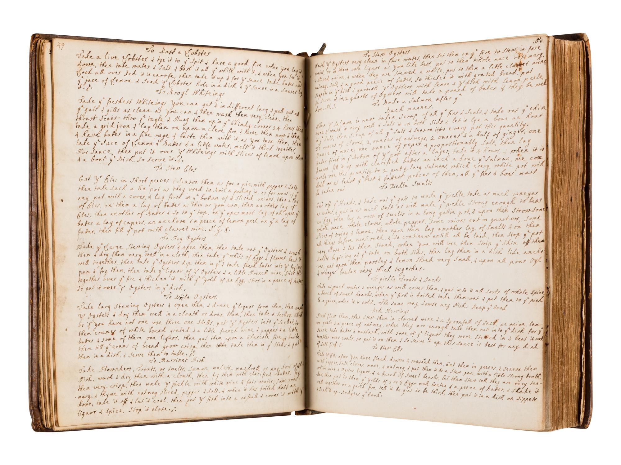 [COOKERY]. Manuscript cookbook and home remedy guide, 18th century.