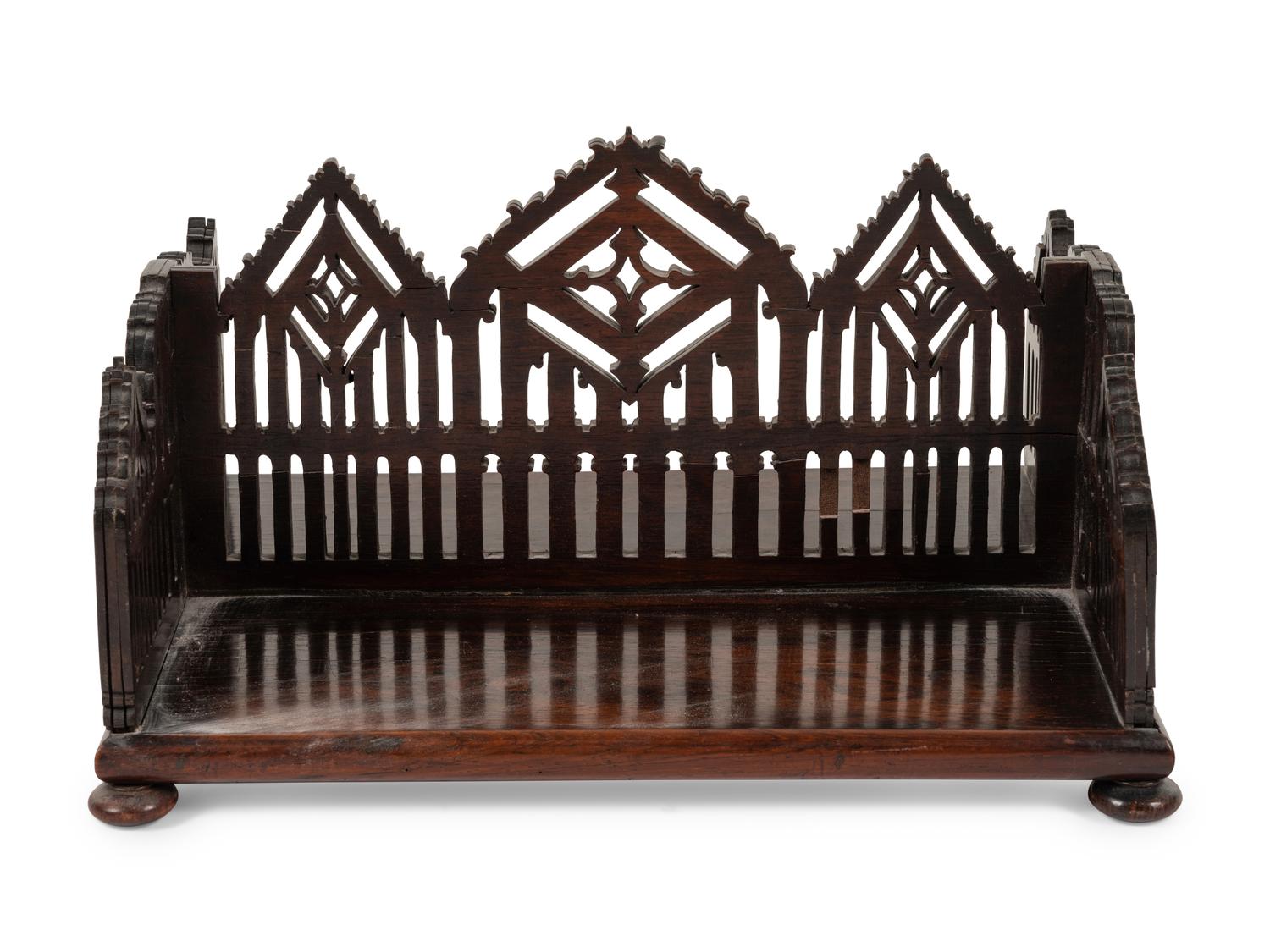 A William IV Rosewood Book Caddy