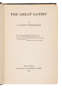Fitzgerald, F. Scott (1896-1940). The Great Gatsby . New York: Charles Scribner's Sons, 1925.
