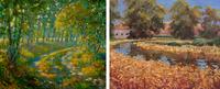Two Works: Pathway to Elk Meadow and Barn and Marshes