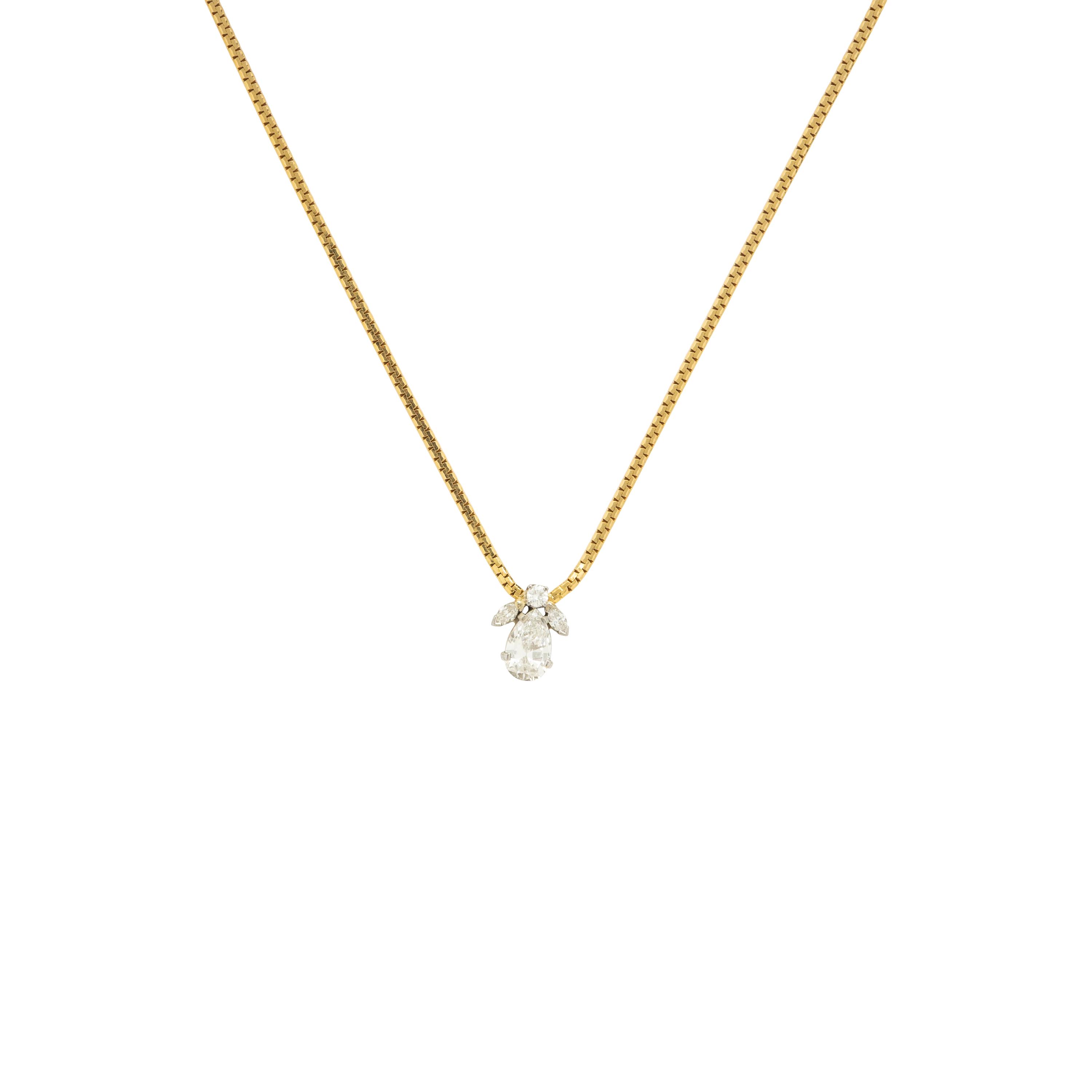 Diamond and Yellow Gold Necklace