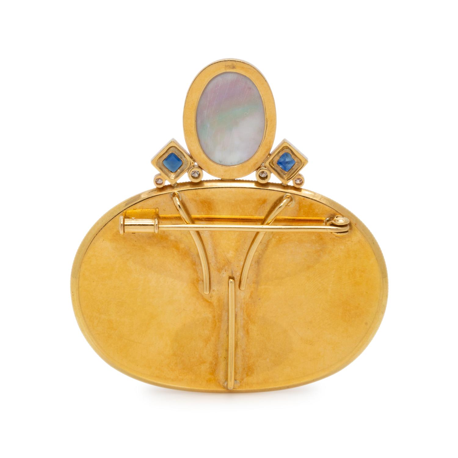 MULTIGEM INTAGLIO BROOCH