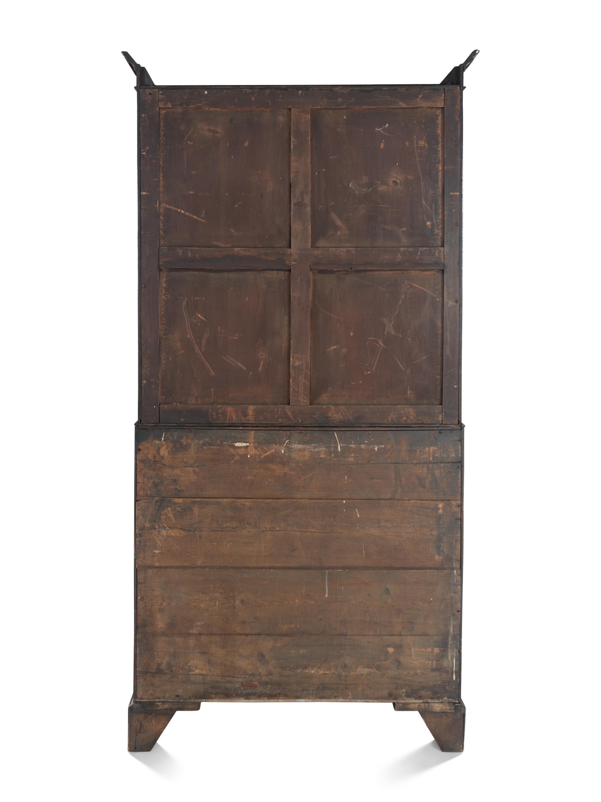 A George III Mahogany Bureau Bookcase