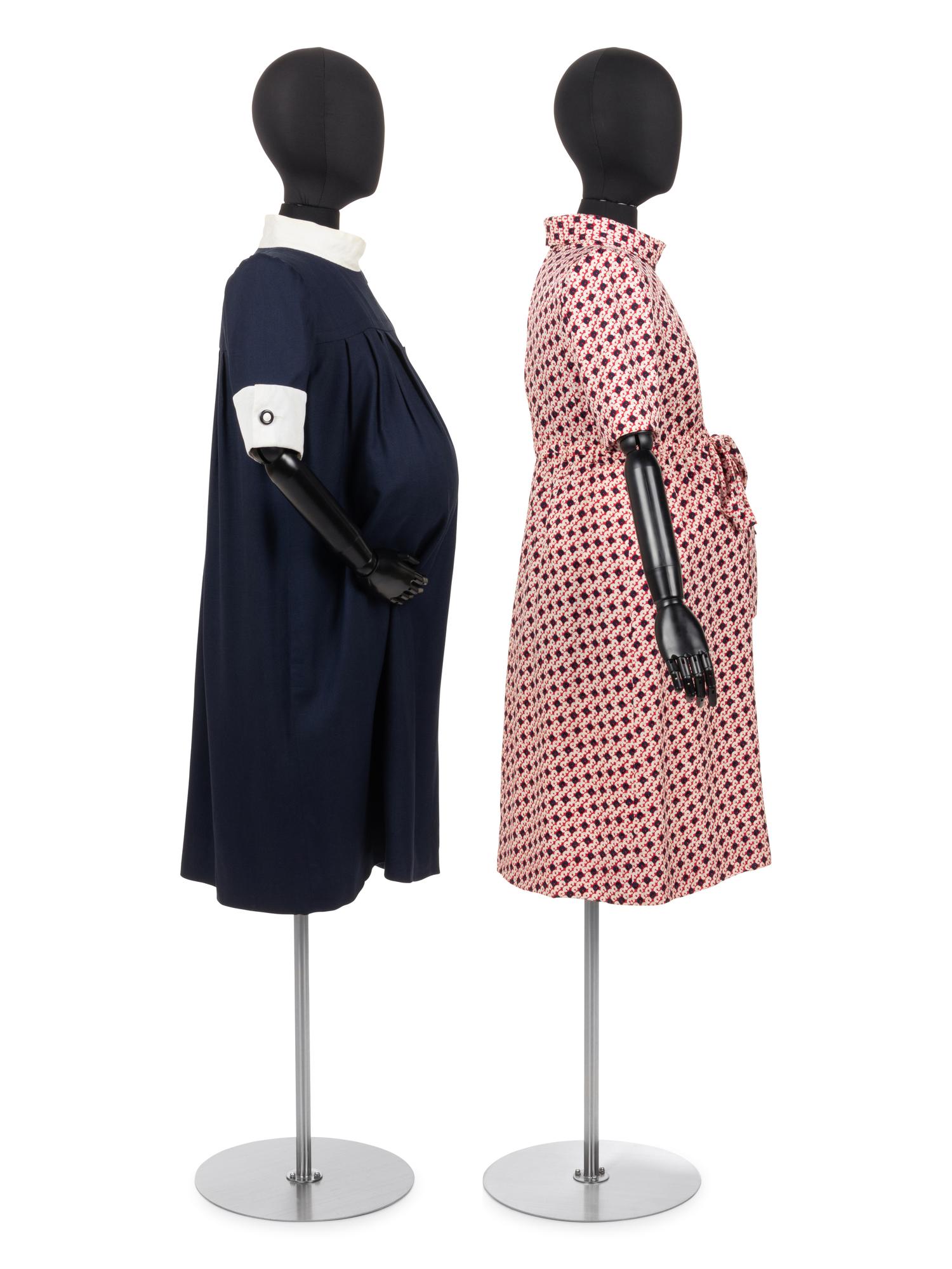 Two Givenchy Haute Couture Maternity Dresses, c.1984